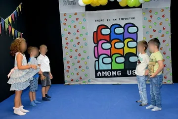Тематична украса за рожден ден Among Us