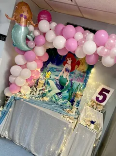 Ариел рожден ден София - декорация и игри